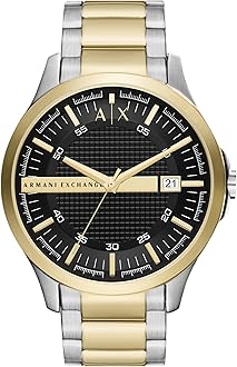 Armani Exchange Stainless Steel Analog Black Dial Men Watch-Ax2453, Multi-Color Band