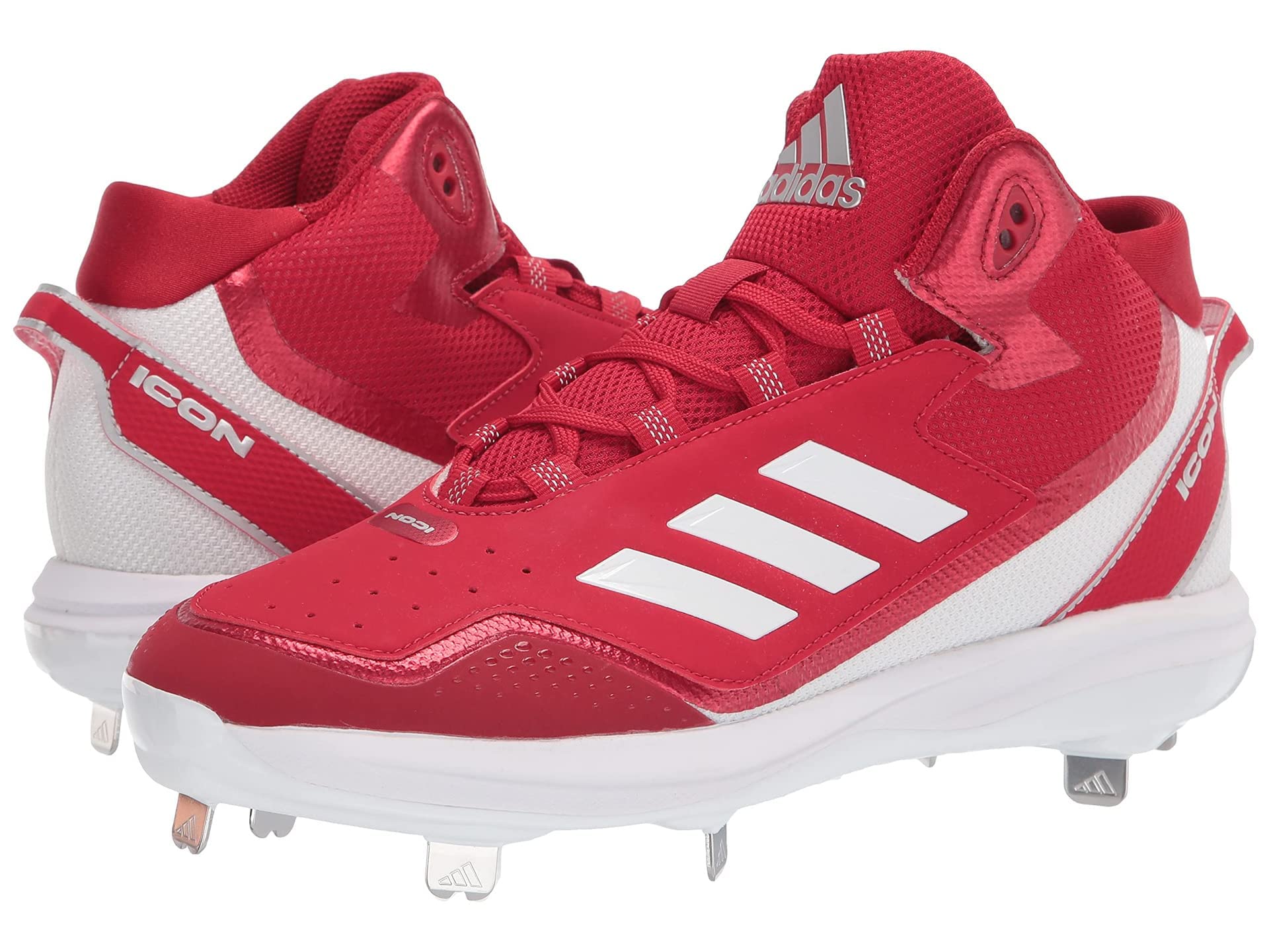 adidas Men's EG7601 Baseball Shoe, Black/White/White, 16