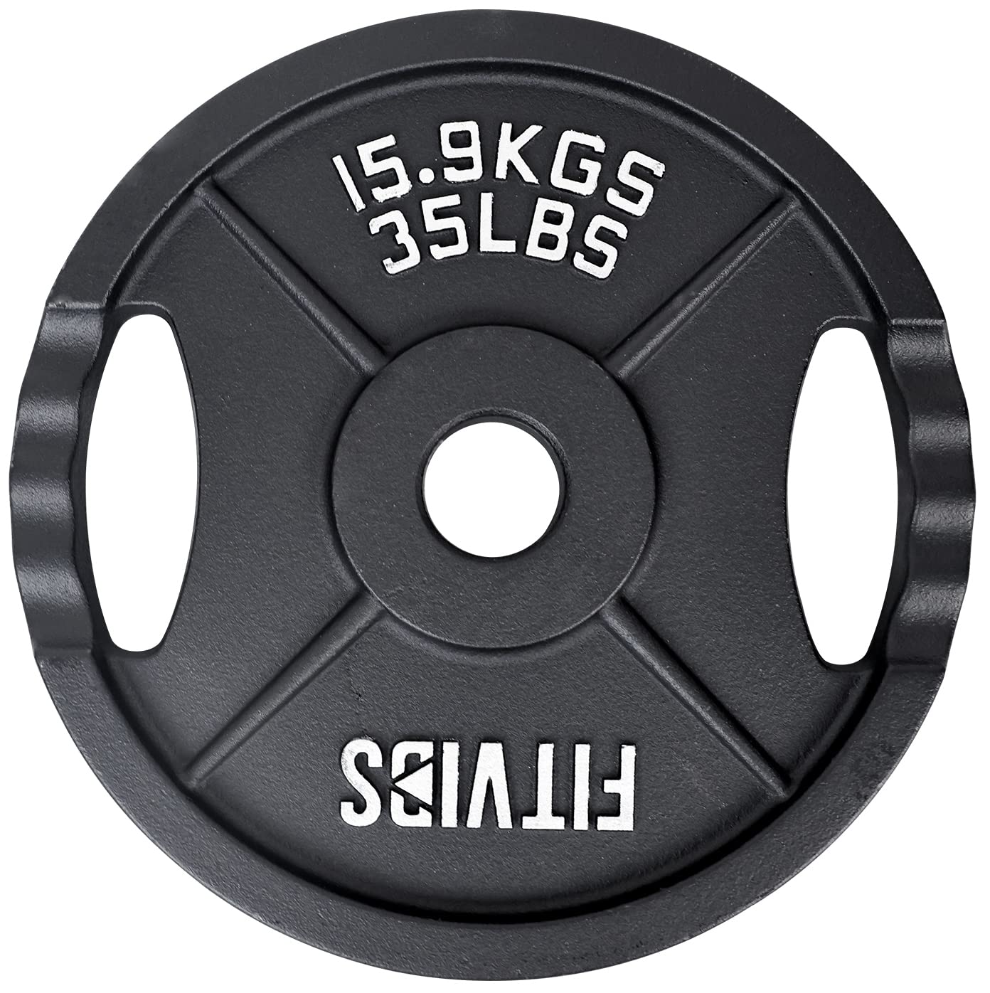 Signature Fitness Cast Iron Plate Weight Plate for Strength Training and Weightlifting, Standard or Olympic, 35lb set