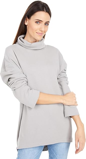 Amazon Com Mod O Doc Cashmere French Terry Long Sleeve Cocoon Turtleneck Tunic Clothing Shoes Jewelry