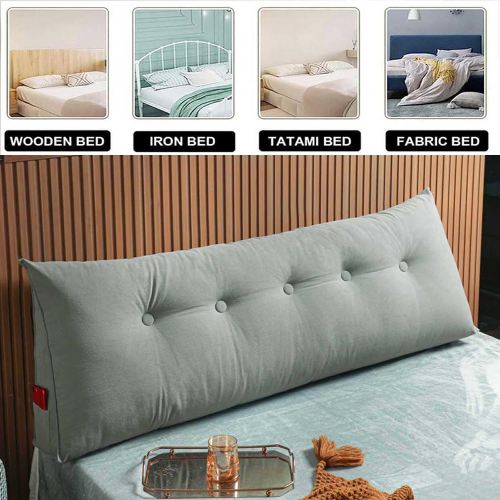 Cuscino di supporto per la schiena per letto e divano, cuscino ortopedico lungo con fodera rimovibile, cuscino a cuneo da lettura, supporto per schienale, 60 x 20 x 50 cm