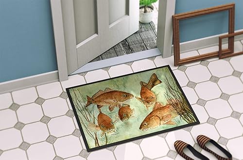 Miniatura 4 de Caroline's Treasures 8983JMAT - Tapete de natación con peces rojos, 24 x 36 pulgadas, para interiores y exteriores, para entrada, antideslizante,