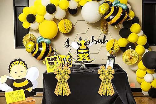 Miniatura 4 de ALIBBON Lazos grandes de abeja de primavera para coronas, lazos de corona de primavera, lazos de panal de abeja para manualidades, decoración de