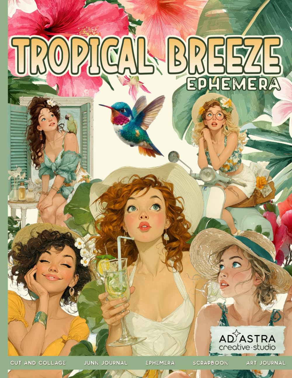 TROPICAL BREEZE EPHEMERA: For Junk Journals, Scrapbook, Ephemera, Cut And Collage And More