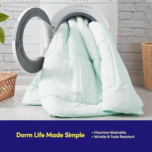 Miniatura 5 de Dorm Room Essentials - Juego de edredón de 5 piezas tamaño individual XL, cama en una bolsa para estudiantes universitarios, niños y niñas,