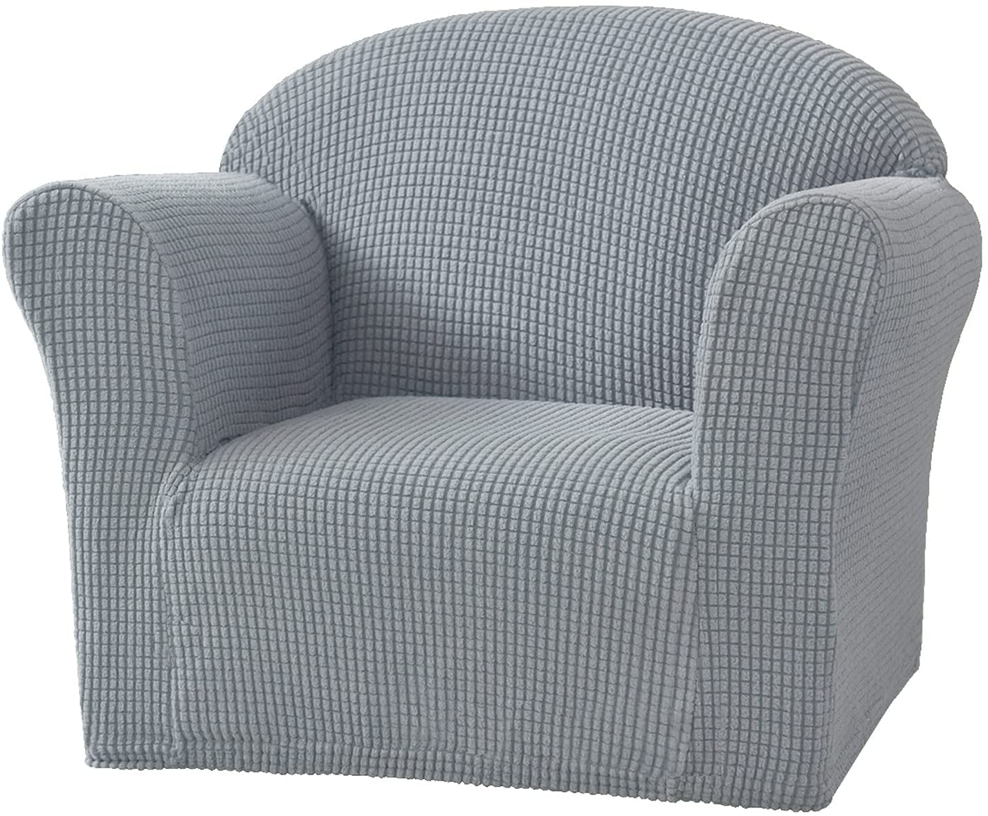 Dehnbarer Sofabezug, weicher Sofa-Schonbezug, Sesselschutz, Möbelschutz für Kinder und Kleinkinder, babysicher (hellgrau)