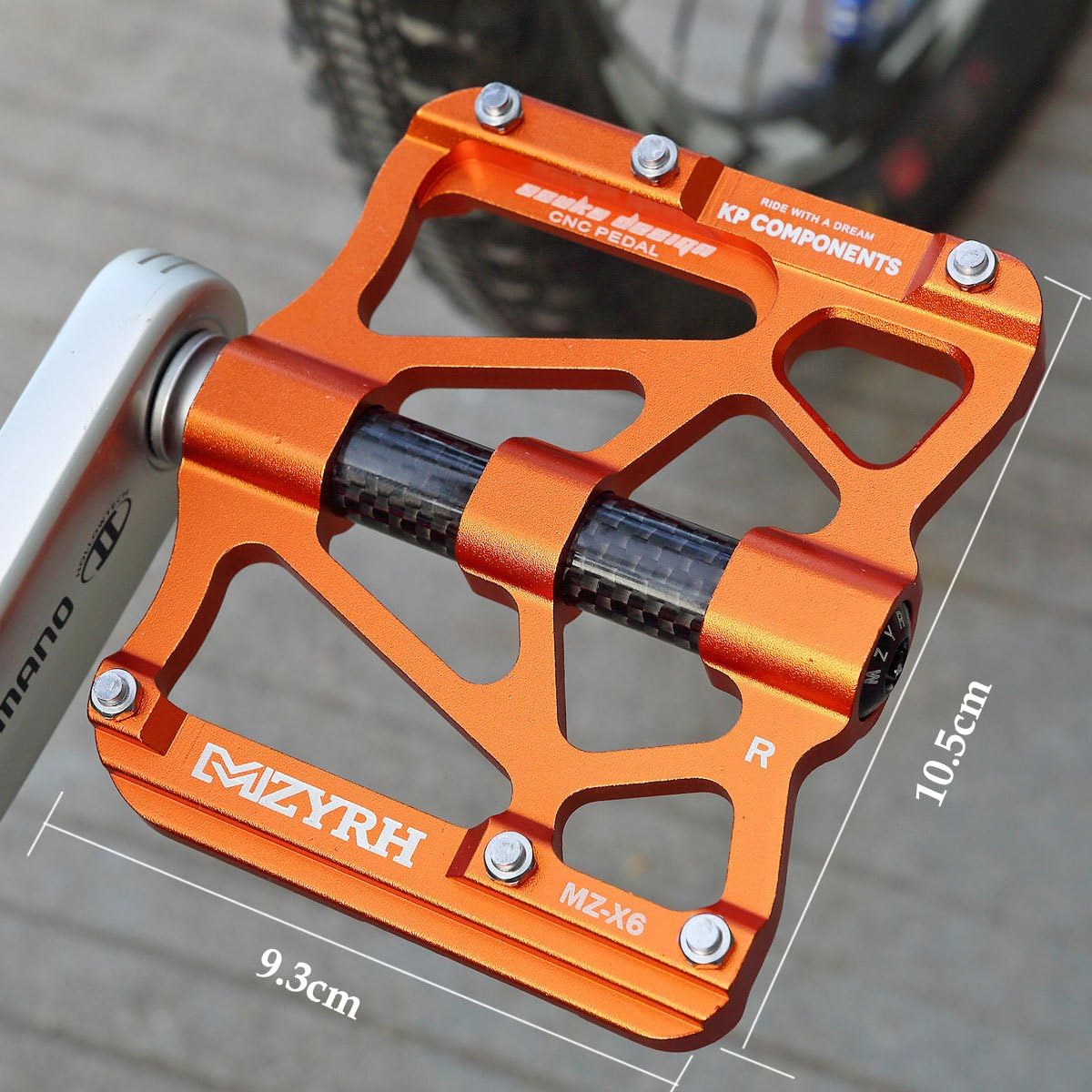 ThinkTop Mountain Bike Pedals MTB BMX Pedals Flats 9/16'' Sealed 3 Bearing Lightweight Aluminum Wider Platform Pedals for Road Bike Bicycle