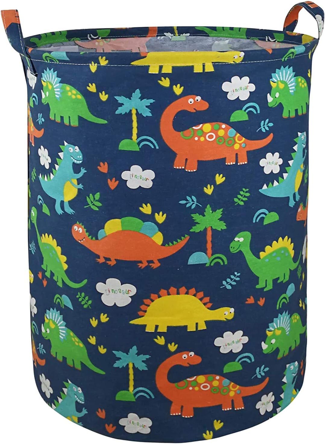 Storage Bin,Canvas Collapsible Organizer Basket for Laundry,Large Storage Organizer for Boys Girls Bedroom,Clothes Dinosaur