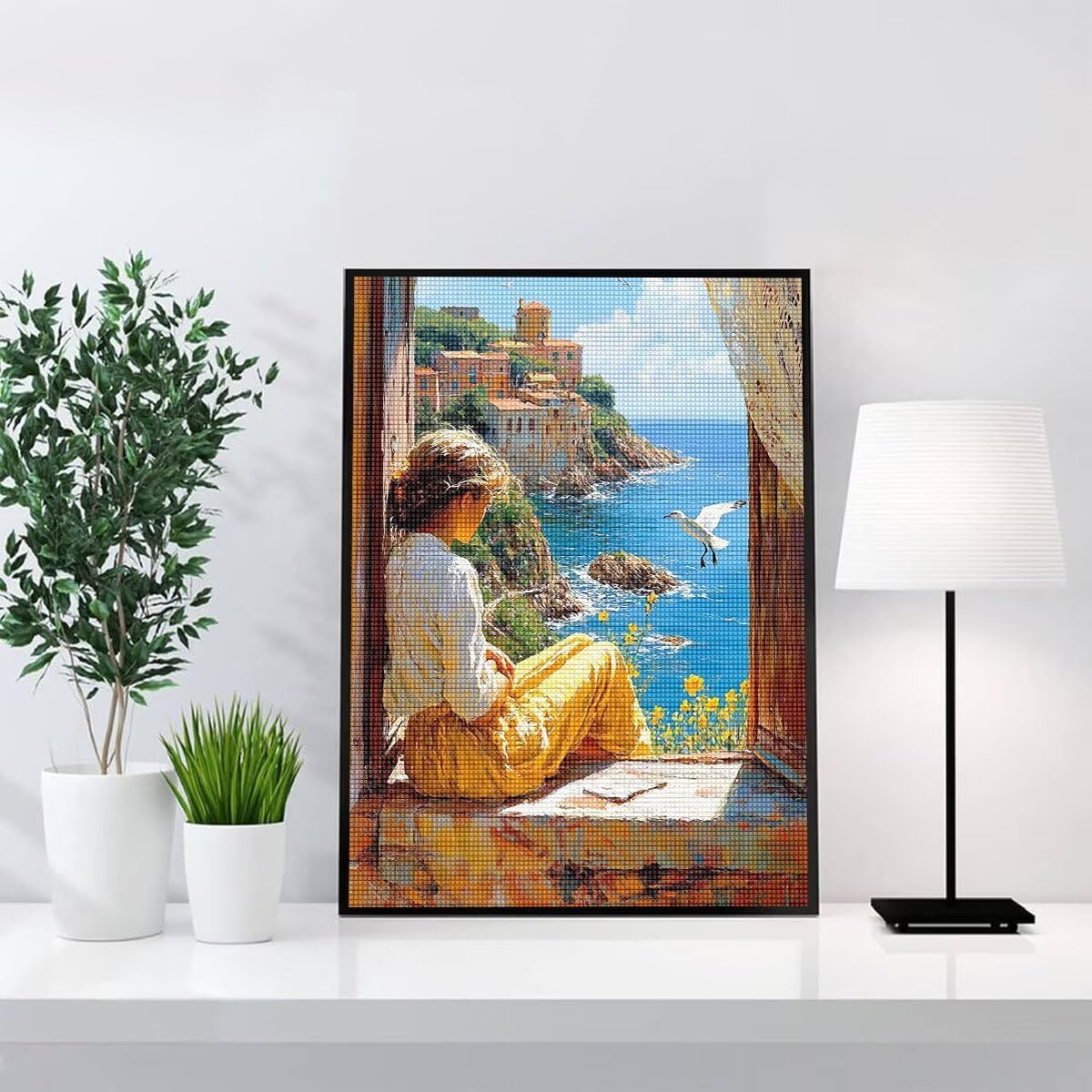 Diamond Painting Kit Completo, Diamond Painting Donna, 5D Quadrato Pittura Diamante Kit Manualidades Adultos DIY Diamantini Crystal Art Disegni Ricamo Punto Croce Artigianale, 60x90cm Città j0-753