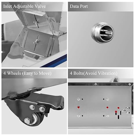 Hanchen Powder Filling Machine LCD Display Automatic Powder Filler 20-3000G Particle Filling Machine for Bag Bottle Bucket Filling Powder Tea Seeds Grains Components 110v