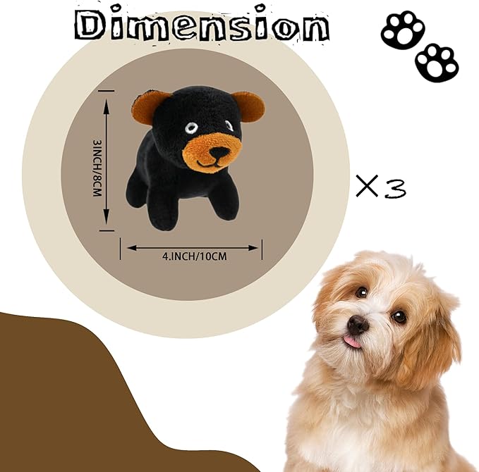 Juguete Squeaky de Peluche para Perro miniatura 3