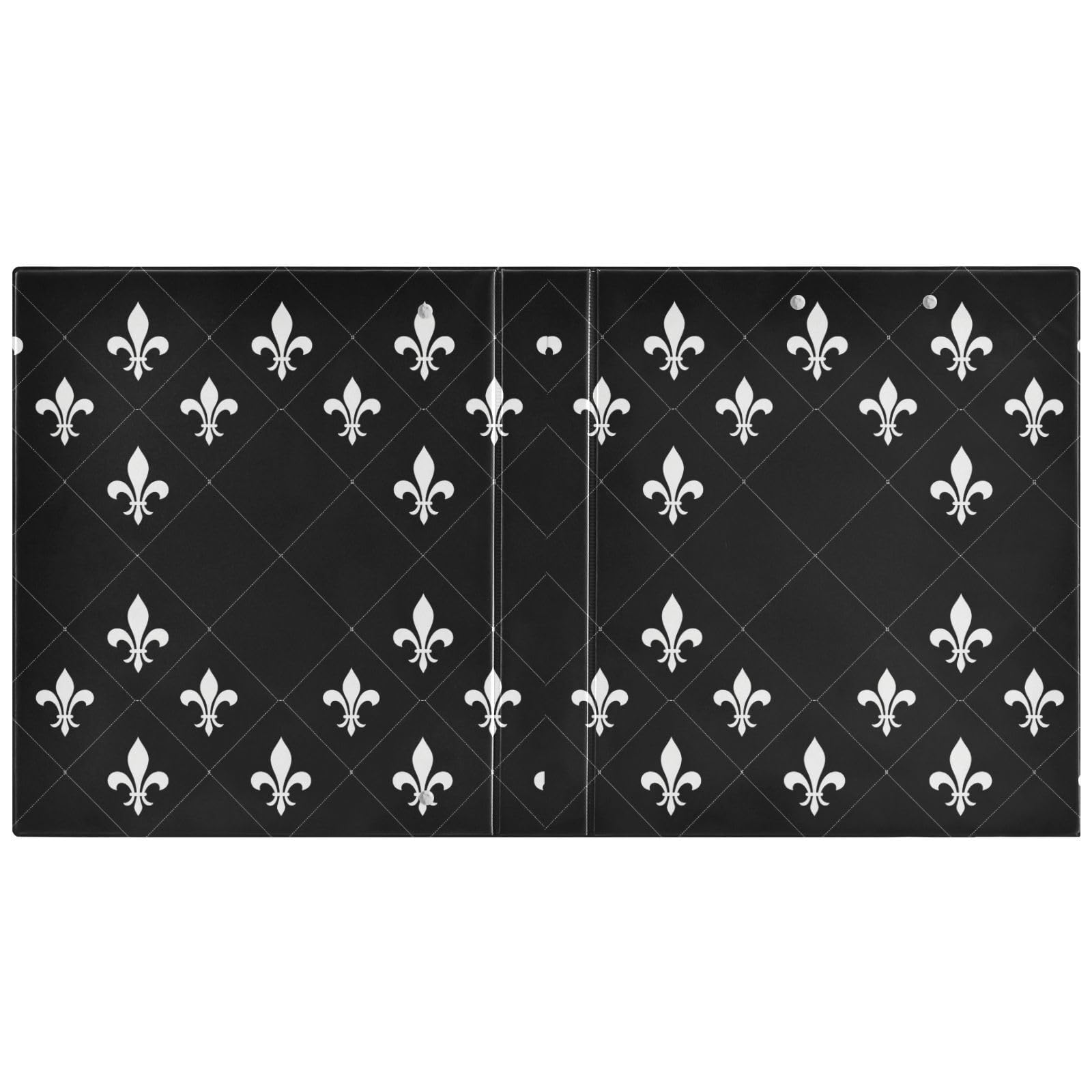 Raccoglitore a 3 anelli, bianco e nero, flessibile, confezione da 2