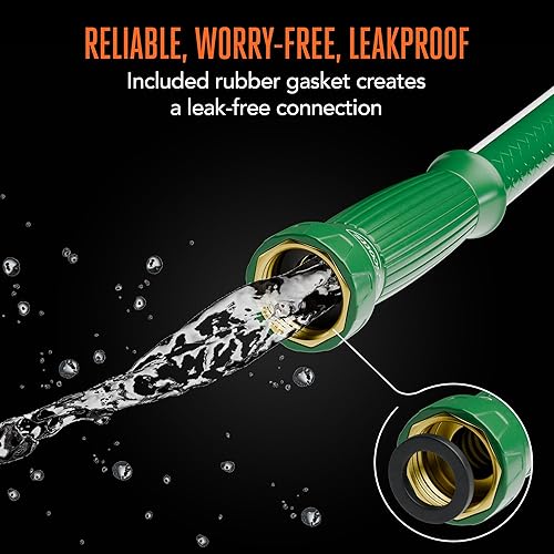 Miniatura 7 de Scotts Manguera de jardín resistente de 50 pies  58 pulgadas de diámetro, 4 capas, 400 PSI de alta presión, manguera de agua fácil de enrollar con