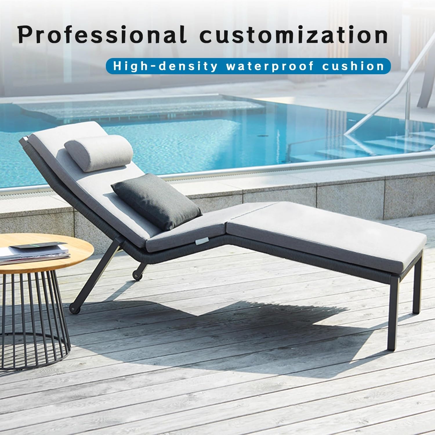 Cojín para coxis Cojín de exterior personalizado, cojines de banco, cojín de asiento de sofá 50D para tumbona de jardín, silla de playa, sofás de balcón Cojín de Asiento(Color:14,Size:100x30x5cm)
