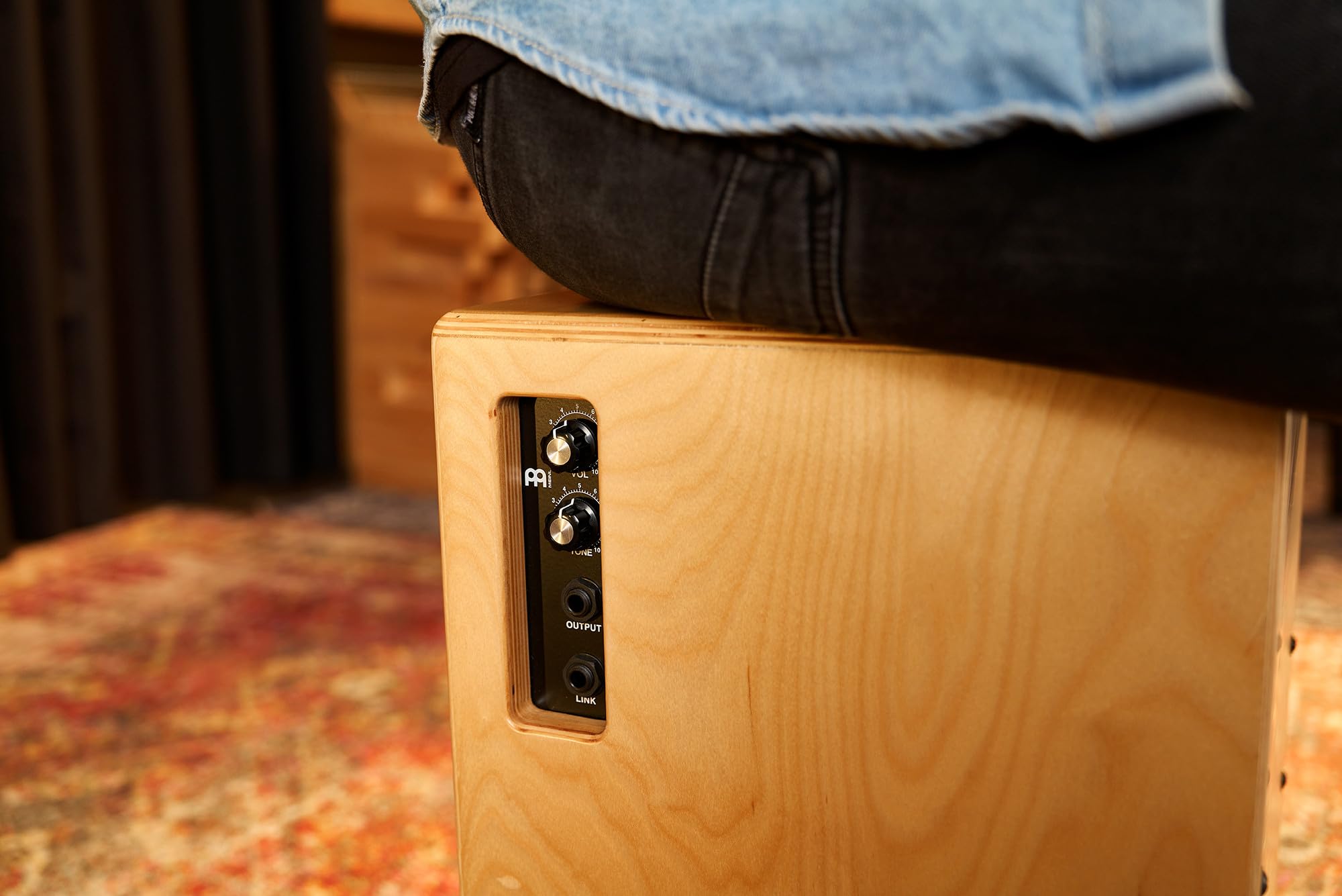 Meinl Percussion Pickup Woodcraft Cajon - Grande Drum Box con Pickup, Rullante e Basso - Superficie di Suono in Betulla del Baltico (PWC100B)