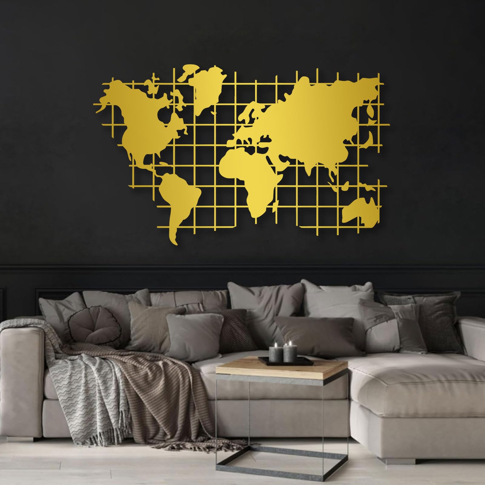 Amazon.com: SZI Metal World Map Wall Art, Metal Map Wall Decor