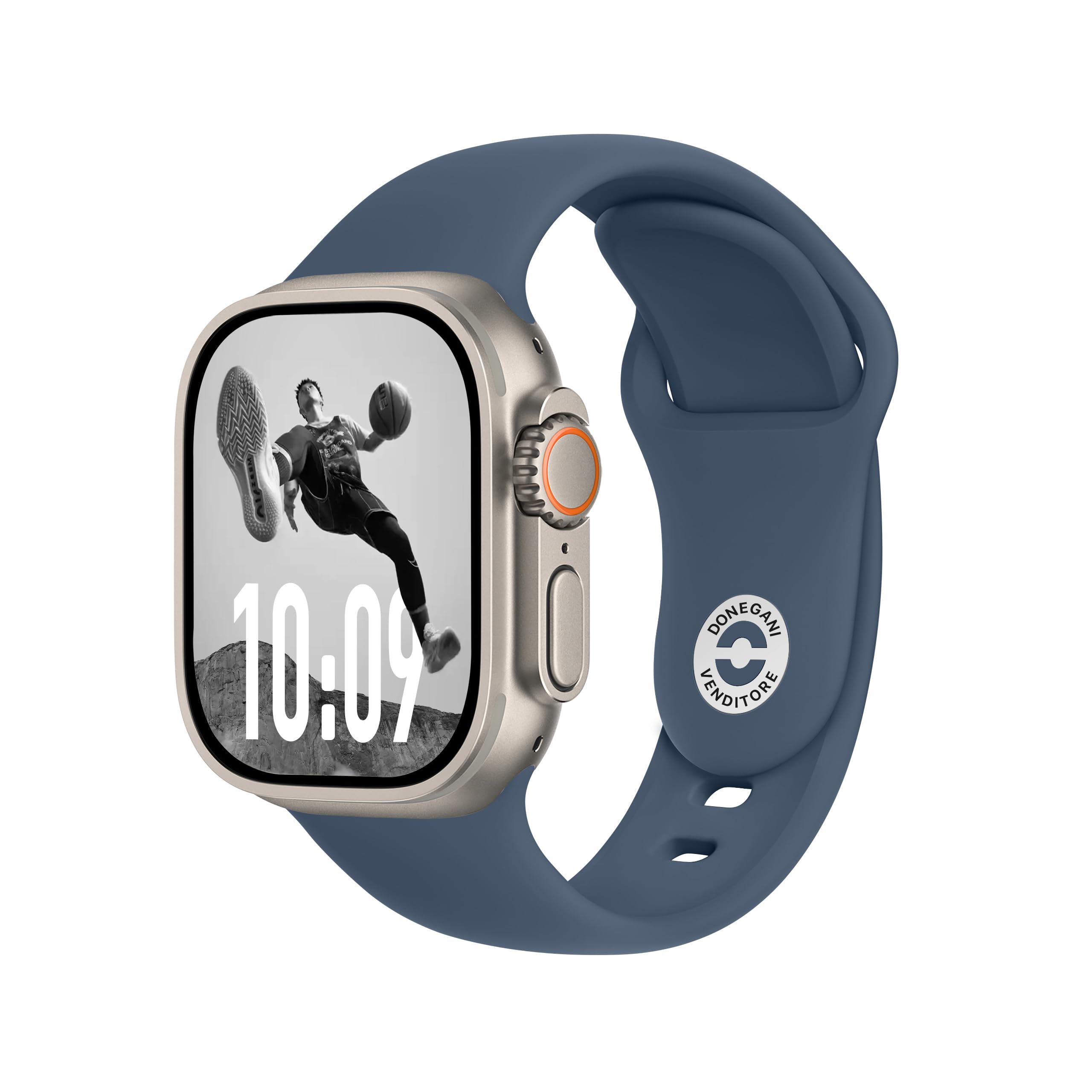 SB PRO Bracelet pour Apple Watch pour Femmes et Hommes SE Ultra 2 40 mm, 44 mm, 46 mm, 42 mm, 45 mm, 41 mm, 38 mm, 49 mm Séries 11 10 9 8 7 6 5 4 3 iWatch Sport Bracelet en Silicone Bleu Abysse