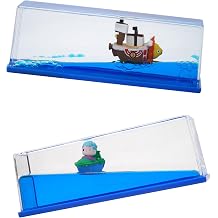 Honsheng Anime Figure Merch Unsinkable Ship Model Pirate Boat in a Bottle Box,Non Sinking Acrylic Cruise Ship