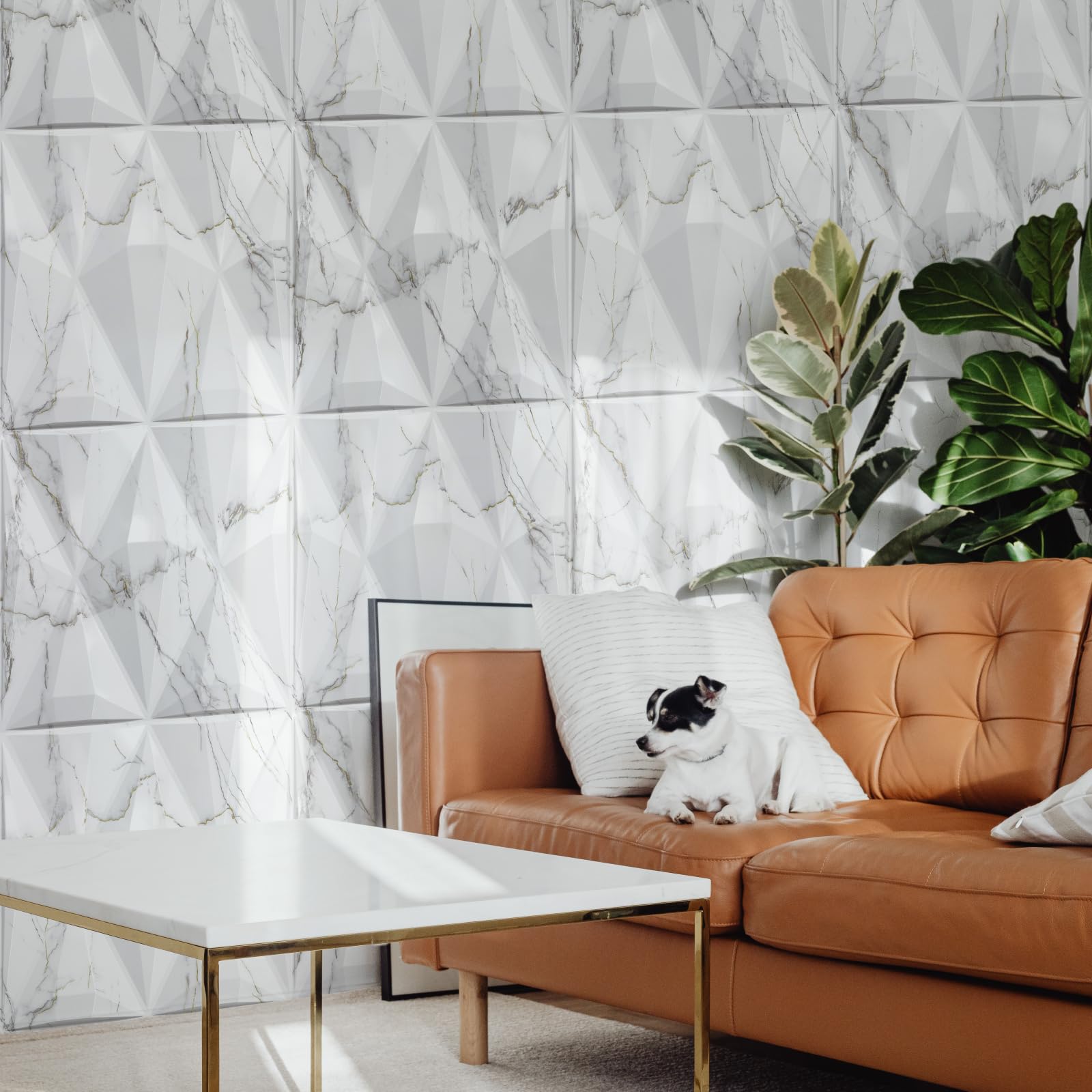 Snapklik.com : STICKGOO 12 PCS Diamond Design 3D Wall Panels, 19.7" X ...
