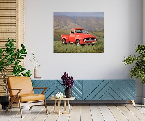 Miniatura 5 de Cuadro decorativo para pared de camioneta Ford 1955 F-100 Pick Up (16 x 20 pulgadas)