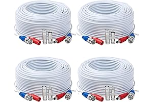 4 Pack 150ft BNC Extension Cord for CCTV Camera DVR Surveillance System