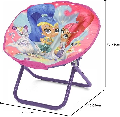 Miniatura 57 de Idea Nuova Paw Patrol Skye - Silla plegable Saucer™ de 19 pulgadas con marco de metal rosa, a partir de 3 años Avengers / Gris,Pistas de