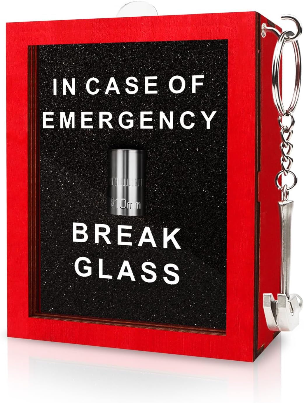 WenmthG Funny Gift Emergency Box - Create Self Defined Idea Jar w/Hammer, Break in Case of Emergency Box - Desk Decor - Personalized Gag Gift for Friends Coworkers