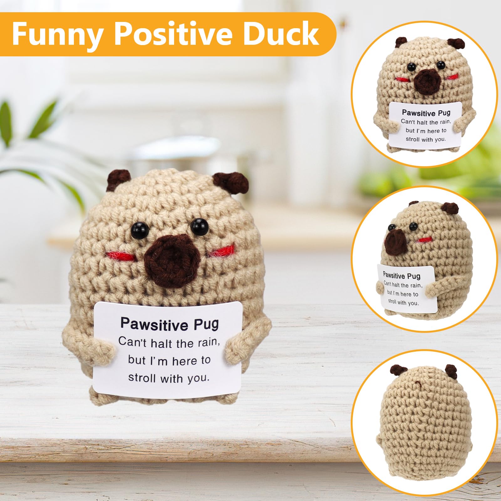 Malloom 8 Pcs Mini Positive Crochet Animals - Image 3