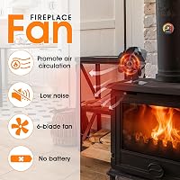 Xmasneed 6 lapátos kályha ventilátor hőmeghajtású, elektromosság nélkül, csendes működés 5