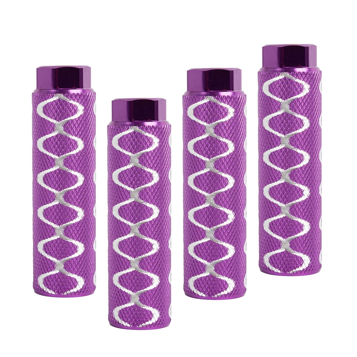 KINSPORY 4PCS Bike Pegs for 3/8 inch Axles, Aluminum Alloy Anti-Skid BMX Bicycle Pegs for Mountain Bike Backseats Stands Cycling Rear Stunt Pegs