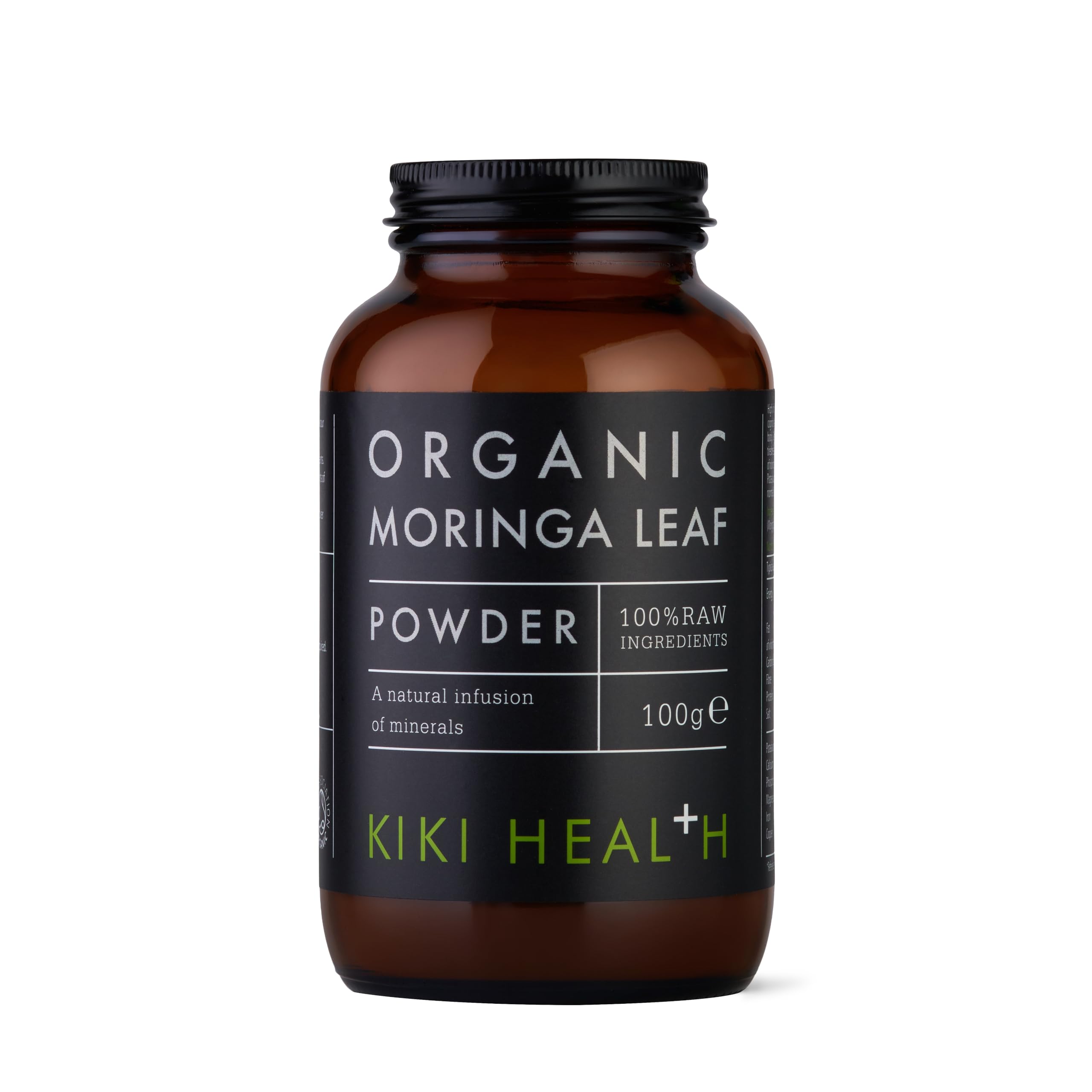 Premium Organic Moringa Leaf Powder - Certified Superfood with Essential Vitamins & Sustainably Sourced for Healthy Living - Conveniently Blends into Smoothies & Dishes - 100g