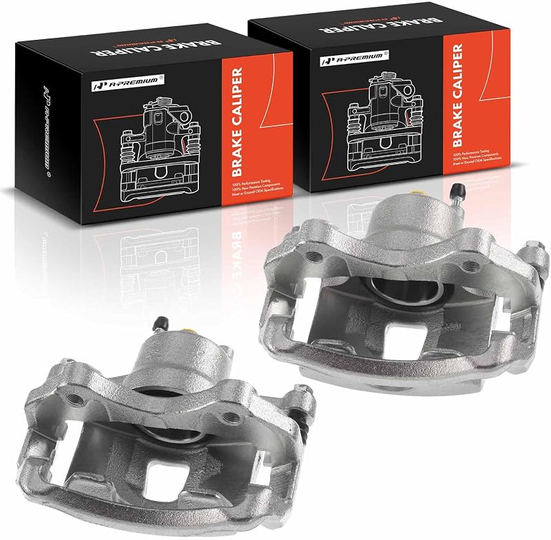 Pinças de freio a disco dianteiras A-Premium com suporte para Nissan Versa 2009–2011 – Par esquerdo e direito