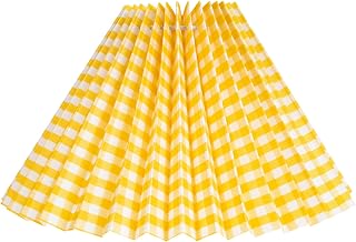Gadpiparty Pleated Lamp Shade E27 Fabric Lamp Cover Replacement for Beside Table Desk Nightstand Lamp Light Bulb Light Shade Yellow