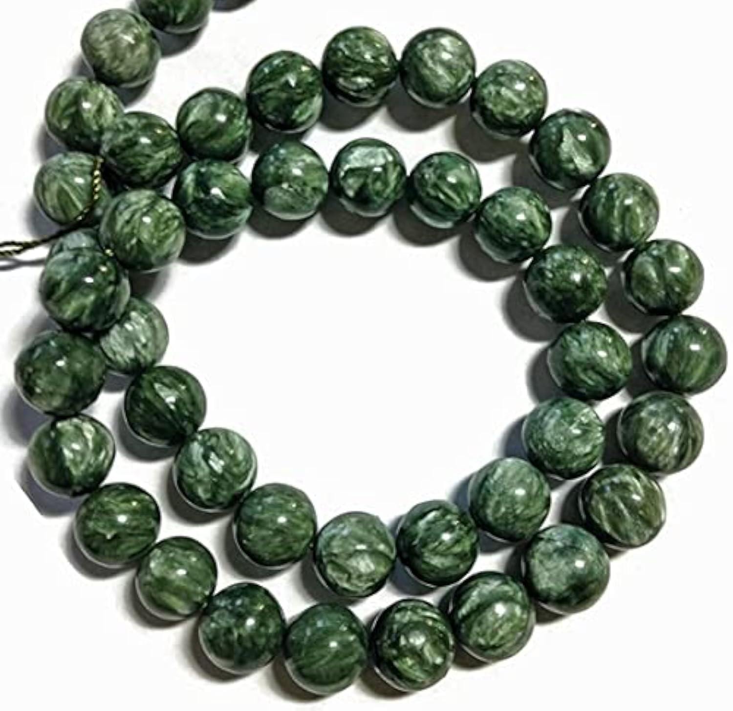 Seraphinite smooth rounds perles rondes lisses 4mm pierre verte pour bijoux