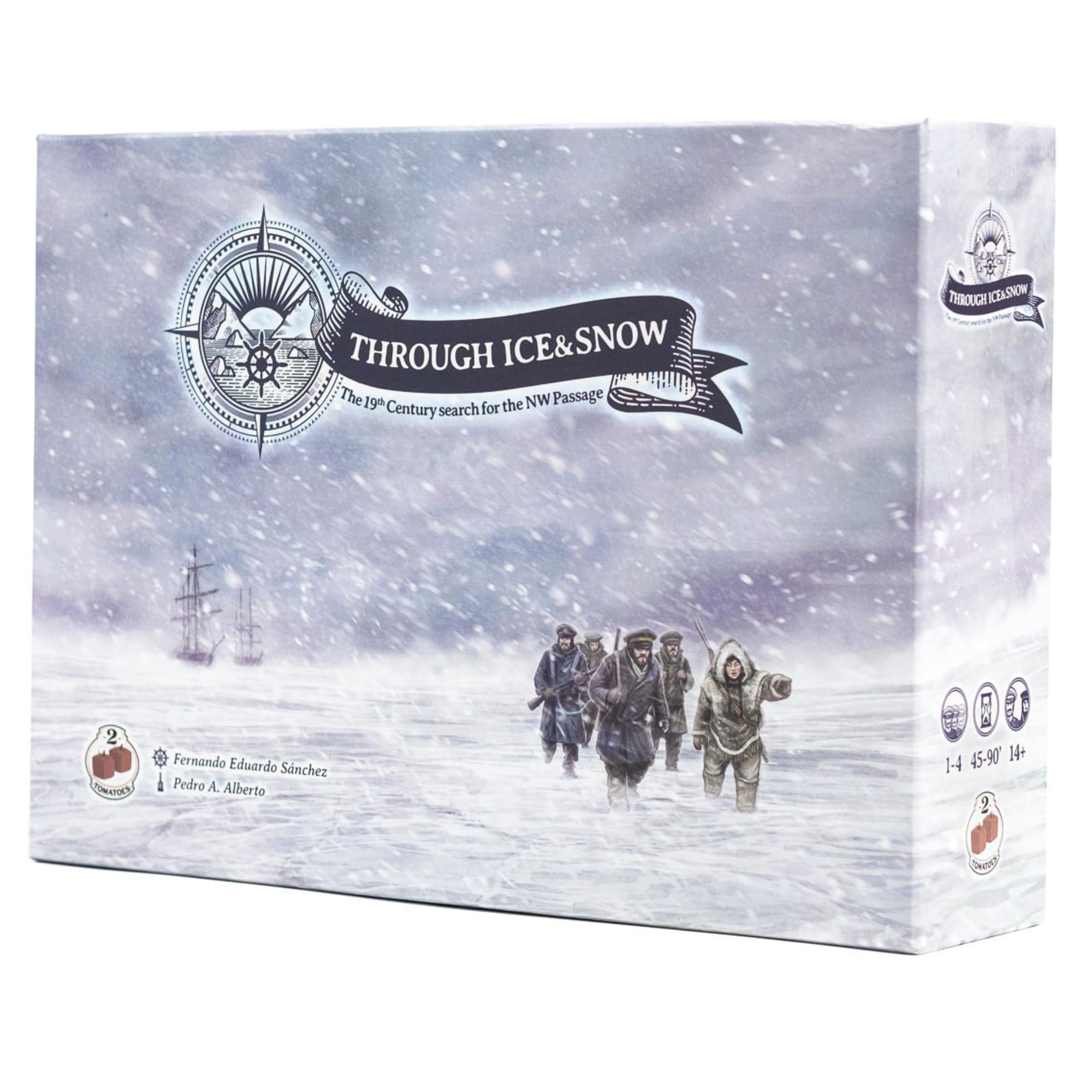 2Tomatoes Games | Through Ice and Snow | Juego de Mesa de Exploración en el Ártico | Estrategia y Aventura | 1-4 Jugadores | +14 | Español, Alemán, Inglés y Francés | Histórico, Lugares, Marítimo