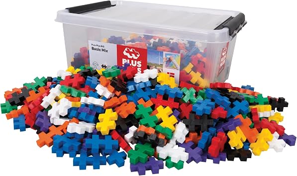 PLUS PLUS Big - 600 Piece Set in Storage Tub - Interlocking Large Puzzle Building Blocks, Quiet Stem Toys for Toddlers - Gifts for Boys & Girls