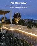 COB Led Strip Lights for Bedroom 16.4ft LED Rope Lights Outdoor Waterproof Warm White AC 110V ~120V Connectable Led Flexible COB Lights for Indoor Ceiling Kitchen Cabinet Closet 3000K 5M
