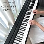 BEATBIT Piano Notes Guide for Beginner, Removable Piano Keyboard Note Labels for Learning, 88-Key Full Size, Made of Silicone, No Need Stickers, Reusable and Comes with Box (Classic Black）