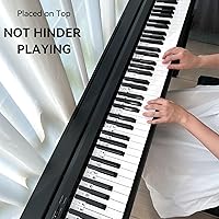 Vista 6 de Guía de notas de piano para principiantes, etiquetas extraíbles para notas de teclado de piano para aprender, tamaño completo de 88 teclas, hechas