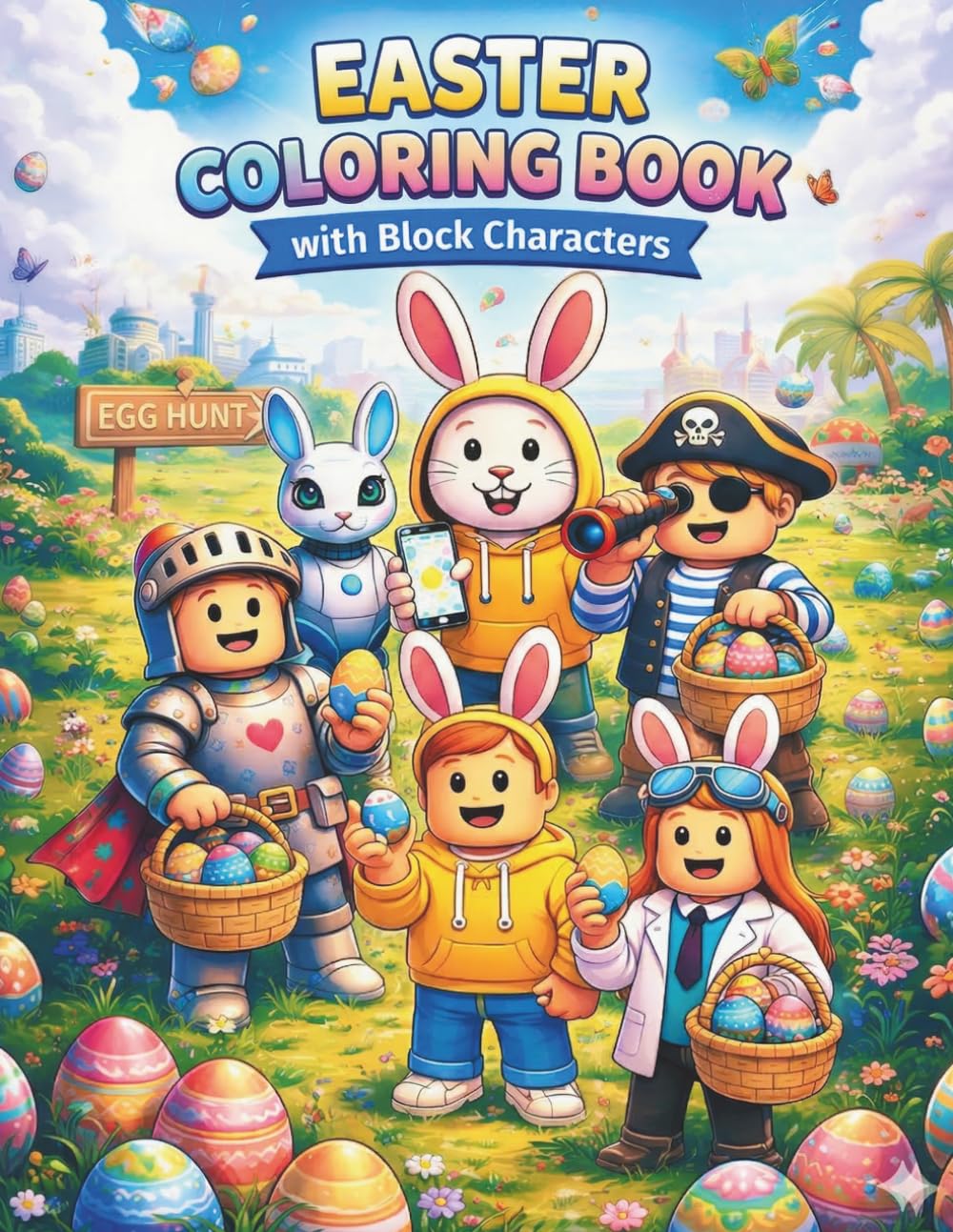 This Easter coloring book is different! with imaginative characters and cool Easter scenes: Creative adventures, courageous figures in 30 exciting pictures - for boys and girls aged 4 and up
