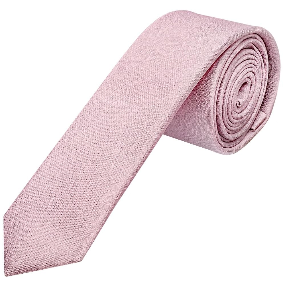 TIES R US Plain Lilac Pink Silk Skinny Men's Tie
