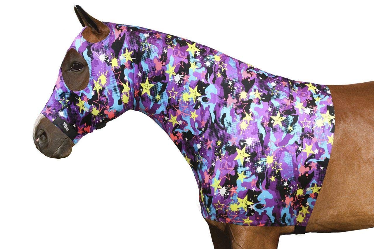Sleazy Sleepwear Lycra Hood with Zipper - Cosmic Camo, Large