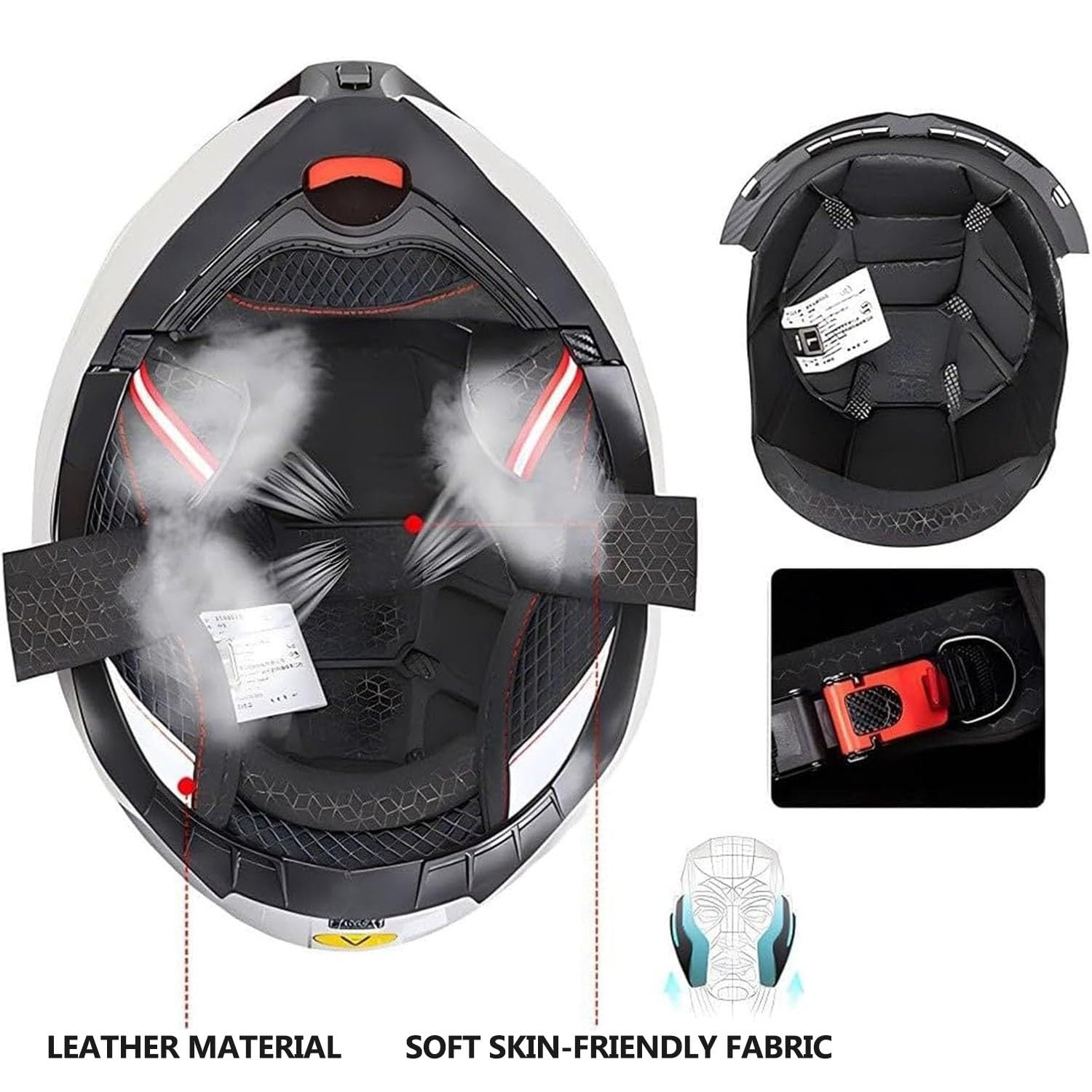 Integrierter Motorrad Klapphelm DOTECE Zertifiziert Modularer Integralhelme Motorrad Schutzhelm Mit Doppelvisier Roller Helm Motocross Helm Für Männer Und Frauen