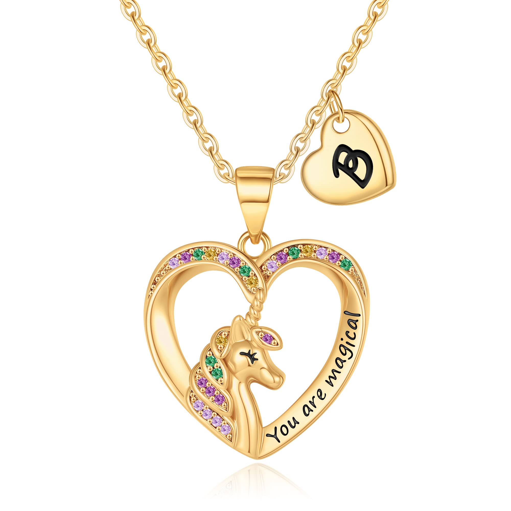 Unicorn Necklace for Little Girls Kids - Birthday Gifts for Girls Kids