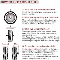 Vista 7 de Parts Camp Kits de Ruedas para Cortacésped de Empuje Ruedas de 10 pulgadas para Cortacésped Ruedas para Carrito de 10 pulgadas (Juego de 2)