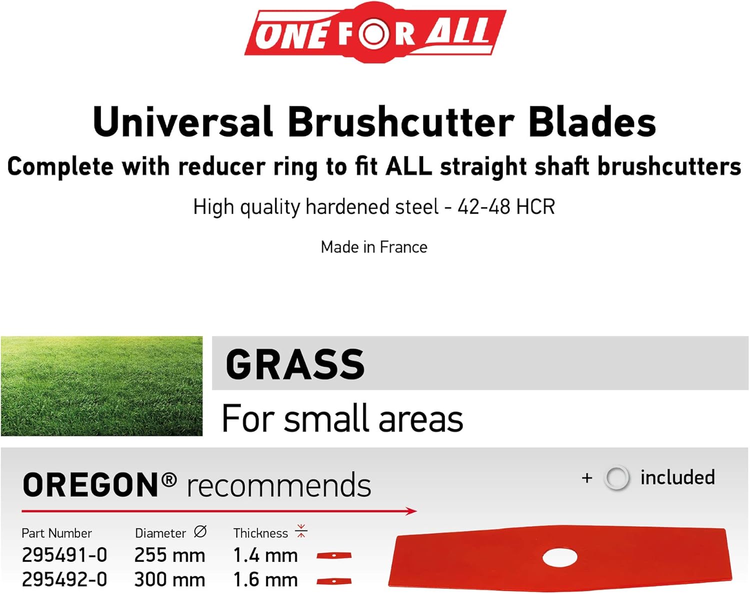 Oregon One-For-All 295491-0 Universal Brushcutter Blade 2 Tooth for Grass for Stihl, Husqvarna, Mitox, Echo, Kawasaki and Other Machines