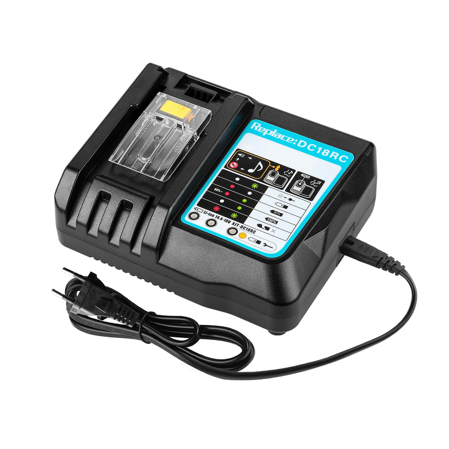 18 V 6A Cargador de para Makita batería de 14,4V~18 V | Compatible con BL1850 BL1860 BL1840 BL1430 BL1415 DC18RD DC18SF