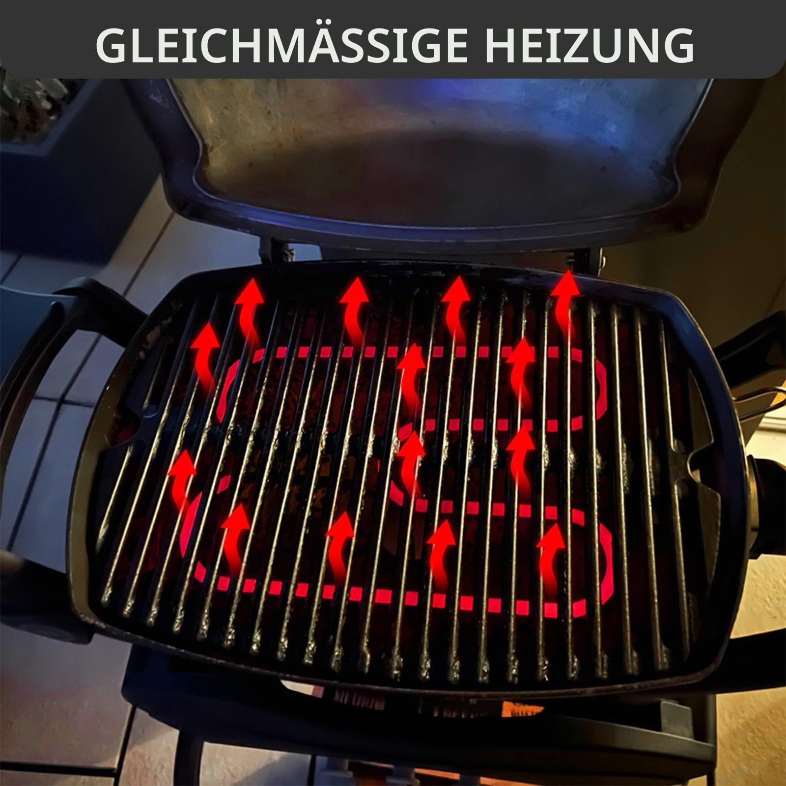 Kingsea Ersatzteil Heizelement Kompatibel mit Weber 66631 80342 80343 65620 Q140 Q1400 Serie,Grill Heizelement,Rostfreie Stähle Heizspirale 230 V, 2200 W