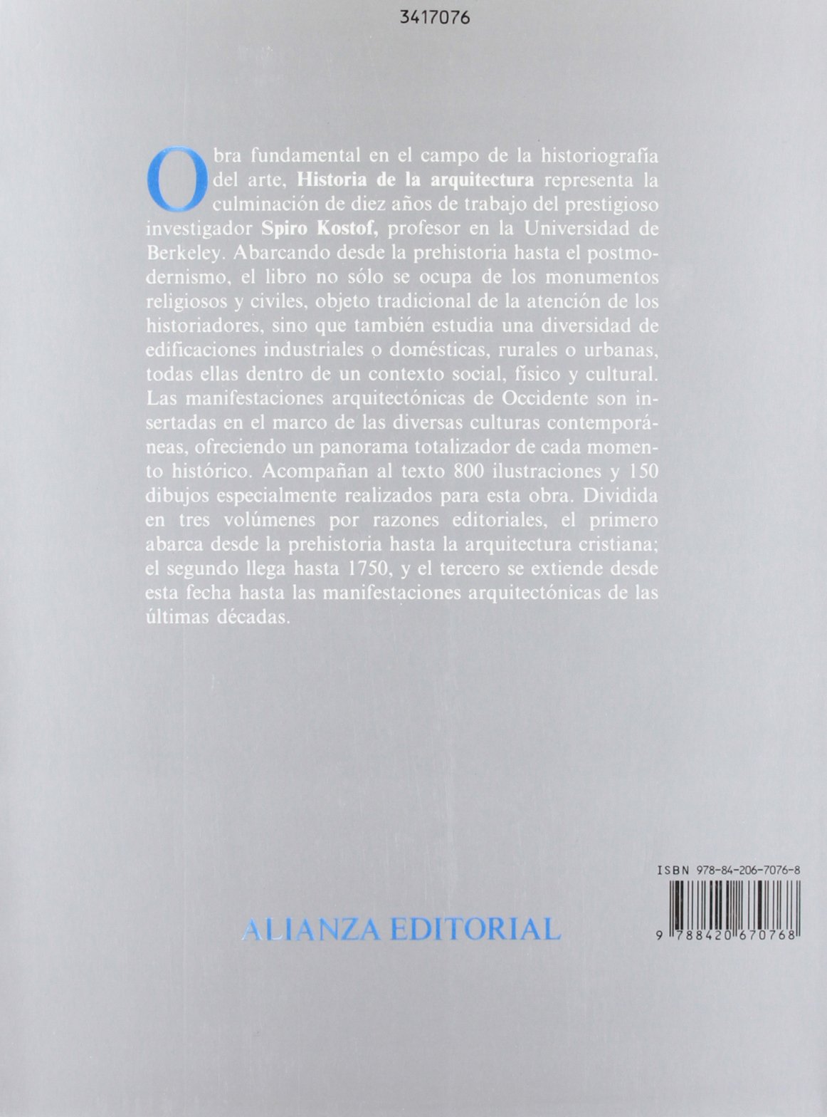 Historia de la arquitectura, 1 (Alianza forma (AF))