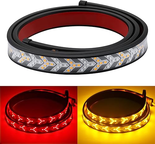 Miniatura 3 de Fishbone - Barra de luz para portón trasero, triple fila, 59 pulgadas, 540 LED, tira de luz para correr, luz de freno, luces direccionales, luz de